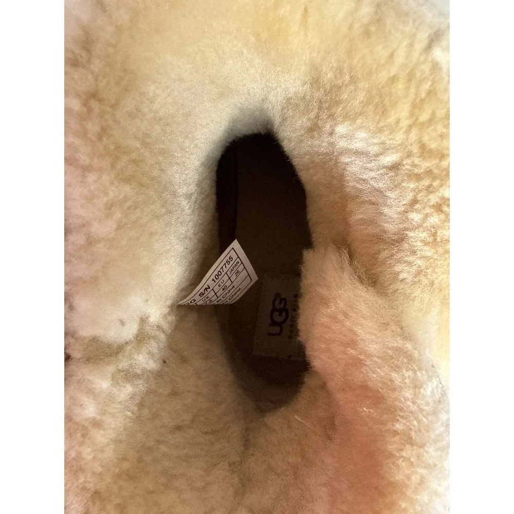 UGG Australia Isadora Chestnut Suede Shearling Toggle Boots 1007755 Womens 9